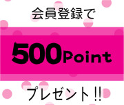 会員登録500ポイントプレゼント 画像